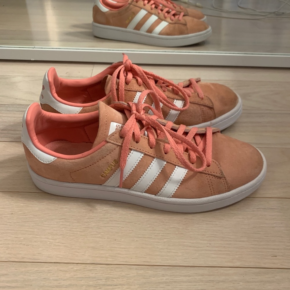 Pink Adidas Campus shoes Size 8
